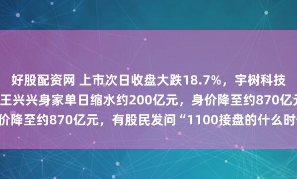 好股配资网 上市次日收盘大跌18.7%，宇树科技市值蒸发超638亿元！王兴兴身家单日缩水约200亿元，身价降至约870亿元，有股民发问“1100接盘的什么时候回本”？